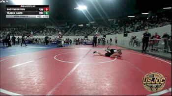 100 lbs Semifinal - Easton Brown, Ponca City Wildcat Wrestling vs Tajuan Davis, Team Tulsa Wrestling Club