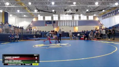 185 lbs 3rd Place Match - Keeligh Crowley, North Pontotoc High School vs Landry Robert, Ocean Springs