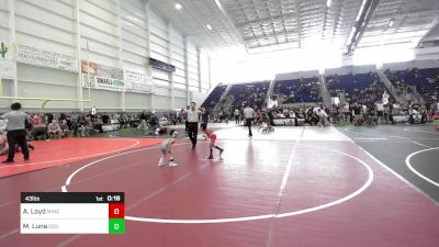 43 lbs Consi Of 8 #2 - Angelo Loyd, Mingus Mountain Wrestling vs Max Luna, Dog Pound WC