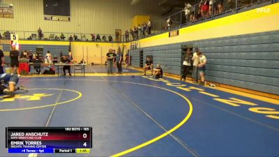 165 lbs Cons. Semi - Jared Anschutz, Hays Wrestling Club vs Emrik Torres, Wichita Training Center