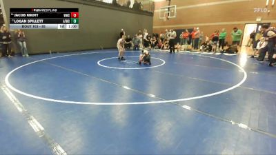 85 lbs Champ. Round 1 - Logan Spillett, American Falls Wrestling Club vs Jacob Knott, Warhawk Wrestling Club