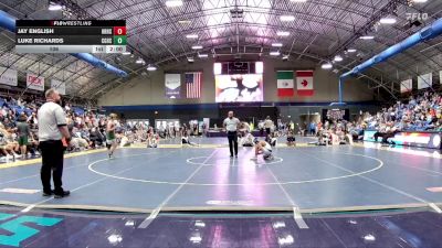 106 lbs Finals (2 Team) - Jay English, Hickory Ridge High School vs Luke Richards, Cardinal Gibbons High School