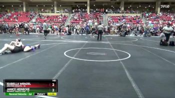145 lbs Round 2 (6 Team) - Isabella Wenzel, Greater Heights vs Janice Heinecke, Midwest Misfitz Pink