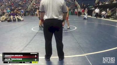 1A 285 lbs Semifinal - Jacob Teesateskie, Robbinsville vs Johnatan Argueta, Starmount