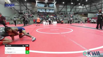 76 lbs Semifinal - LeBrae Jones, HURRICANE WRESTLING ACADEMY vs Dash Durant, Team Tulsa Wrestling Club