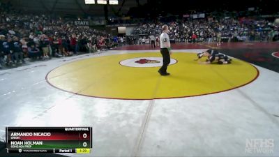 4A 165 lbs Quarterfinal - Armando Nicacio, Union vs Noah Holman, Gonzaga Prep