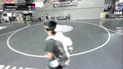 120 lbs Quarters - Patricia Bray, Vasky Bros\Pitman Wrestling Club vs Wanyu Chen, Animal House Wrestling