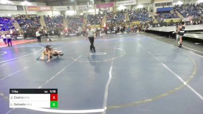 77 lbs Quarterfinal - Jeremiah Castro, Wtw vs Logan Salcedo, Wolfpack Olathe Co
