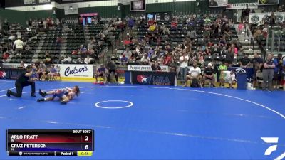 67 lbs Quarterfinal - Arlo Pratt, IN vs Cruz Peterson, MI