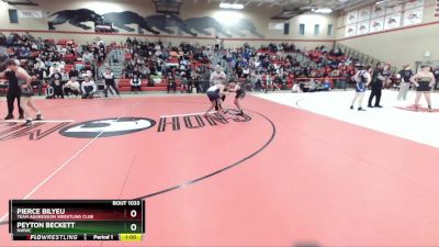 155 lbs Quarterfinal - Peyton Beckett, NWWC vs Pierce Bilyeu, Team Aggression Wrestling Club