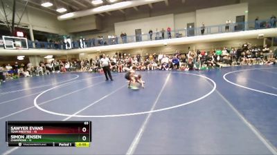 65 lbs Semis & 3rd Wb (16 Team) - Sawyer Evans, Team Prestige vs Simon Jensen, Champions