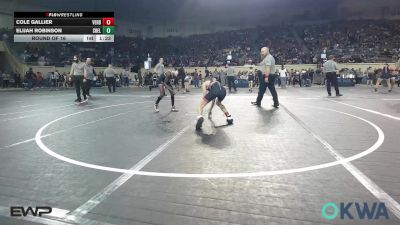 84 lbs Round Of 16 - Cole Gallier, Verdigris Youth Wrestling vs Elijah Robinson, Shelton Wrestling Academy