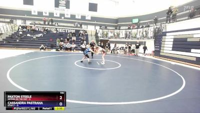 115 lbs Round 3 (4 Team) - Paxton Steele, Sisters On The Mat vs Cassandra Pastrana, Utah 2