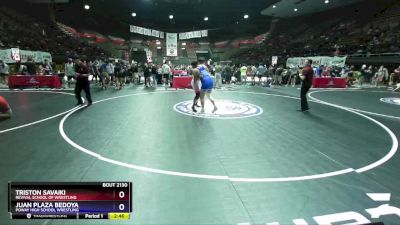 220 lbs Cons. Semi - Triston Savaiki, Revival School Of Wrestling vs Juan Plaza Bedoya, Poway High School Wrestling