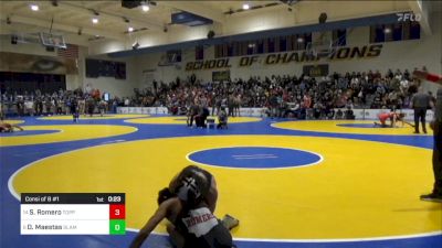 116 lbs Consi Of 8 #1 - Steve Romero, Toppenish (WA) vs Destin Maestas, SLAM Academy (NV)