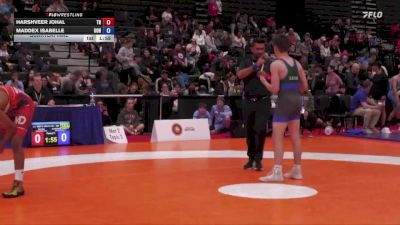 65kg Quarterfinal - Harshveer Johal, The ROC vs Maddex Isabelle, Saskatoon Junior Huskies