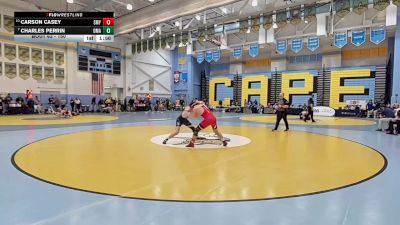 150 lbs Champ. Round 1 - Charles Perrin, Delaware Military Academy vs Carson Casey, Smyrna H S