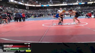 157 lbs Cons. Round 3 - Daxon Pennington, Crook County vs Hayden Nye, Rocky Mountain