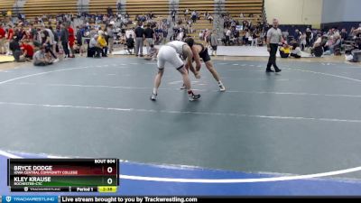 165 lbs Cons. Round 4 - Bryce Dodge, Iowa Central Community College vs Kley Krause, Rochester-CTC