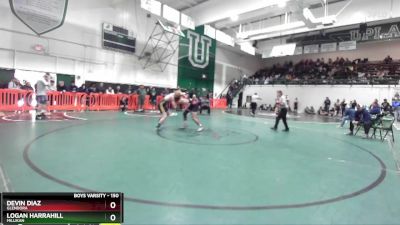 150 lbs Champ. Round 2 - Logan Harrahill, Millikan vs Devin Diaz, Glendora