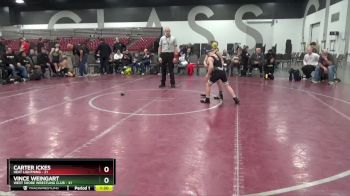 75 lbs Placement Matches (8 Team) - Carter Ickes, Heat Lightning vs VINCE WEINGART, West Shore Wrestling Club
