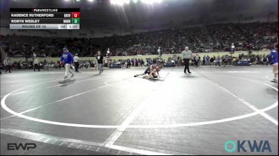 115 lbs Round Of 16 - Kadence Rutherford, Grove Takedown Club vs Robyn Wesley, Mannford Pirate Youth Wrestling