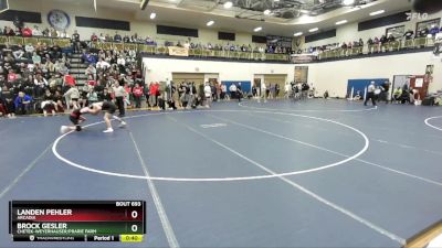 120 lbs Cons. Round 5 - Brock Gesler, Chetek-Weyerhauser/Prarie Farm vs Landen Pehler, Arcadia