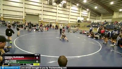 71 lbs Quarters & Wb (16 Team) - CRUZ EVANS, West Coast Riders vs Chunga Filimoeatu, Westlake