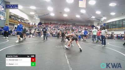 73 lbs Quarterfinal - Crew Vandersee, Weatherford Youth Wrestling vs Cyrus Baker, Harrah Little League Wrestling