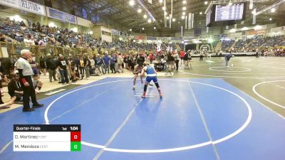 135 lbs Quarterfinal - Dominick Martinez, Fort Lupton vs Mario Mendoza, Center Middle School