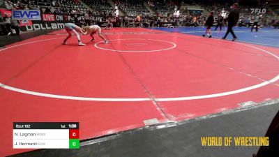 67 lbs Quarterfinal - Noah Lagman, Monster Garage vs Jackson Hermann, Greater Heights Wrestling