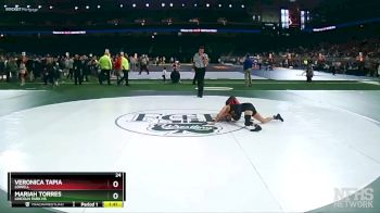 Girls-100 lbs Quarterfinal - Veronica Tapia, Lowell vs Mariah Torres, Lincoln Park HS