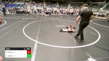 60 lbs Consi Of 8 #2 - Anthony Lewis, Tulsa North Mabee Stampede vs Zayden Jones, Cushing