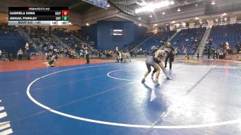 140 lbs Cons. Round 4 - Abigail Pursley, Union Pines vs Gabriela Song, West Springfield