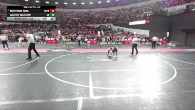 54 lbs Champ. Round 2 - Aaron Warner, Amery Warriors vs Brayden Aide, Richland Center Youth Wrestling