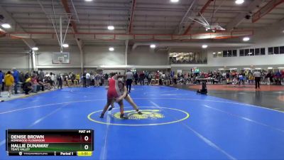 145 lbs Champ. Round 2 - Hallie Dunaway, Teays Valley vs Denise Brown, Homewood Flossmoor