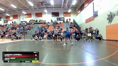 215 lbs Quarterfinal - Landon Campbell, Ontario vs Adam West, Perkins