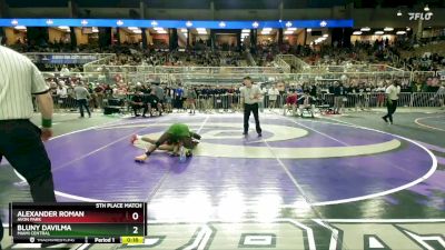 165 1A 5th Place Match - Alexander Roman, Avon Park vs Bluny Davilma, Miami Central