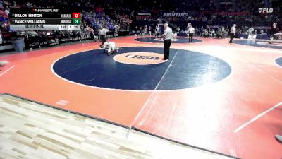 1A 150 lbs Semifinal - Vance Williams, Woodstock (Marian) vs Dillon Hinton, Vandalia