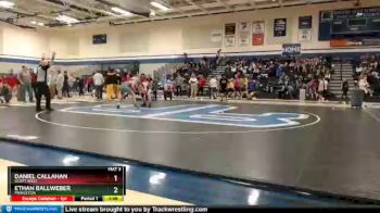 145 lbs Champ. Round 2 - Ethan Ballweber, Princeton vs Daniel Callahan, Scott West