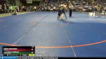 285 lbs Quarterfinal - Seth Gerhardt, Mandan vs Gunner Cadreau, Fargo North