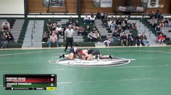 157 lbs Semifinal - Porter Craig, North Idaho College vs Chance Mangrum, Snow