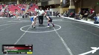 80 lbs Cons. Semi - Tyler Harris, Wildcat Wrestling Club vs Tristen Dupriest, SlyFox