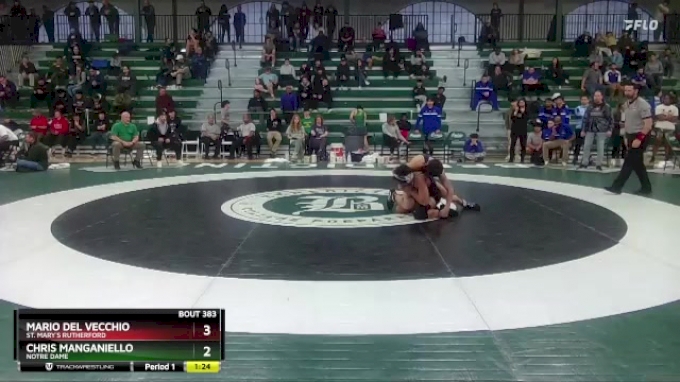 126 lbs 1st Place Match - Mario Del Vecchio, St. Mary`s Rutherford vs ...