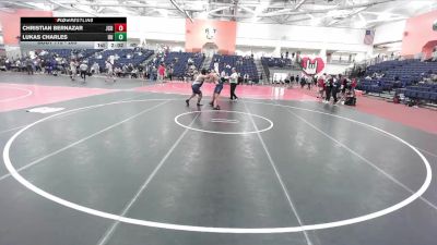 285 lbs Champ. Round 2 - Lukas Charles, Utica vs Christian Bernazar, John Carroll