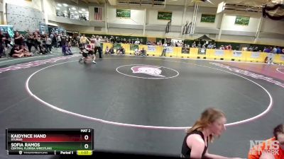 106 lbs Round 3 - Sofia Ramos, Central Florida Wrestling vs Kaidynce Hand, Sturgis