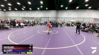 132 lbs Placement Matches (16 Team) - Colton King, North Dakota Red vs Ely Raines, Georgia Blue