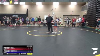 85 lbs Round 2 - Adyson Neal, Iowa vs Ainsley Hemann, Iowa