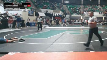 7A 120 lbs Quarterfinal - Griffin Gardner, Oak Mountain vs Emmanuel Dreiling, Florence