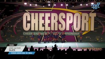 Spirit Factory - Slate [2023 L4.2 Senior Coed - D2 - Small] 2023 CHEERSPORT National All Star Cheerleading Championship